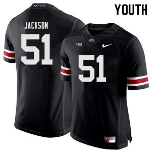 NCAA Ohio State Buckeyes Youth #51 Antwuan Jackson Black Nike Football College Jersey QED6745KY